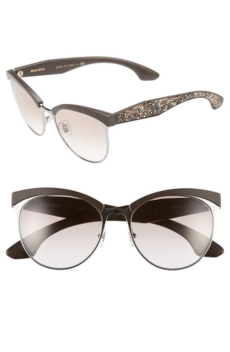 miu miu 56mm pavé cat eye sunglasses|Miu Miu SMU56Z Cat Eye Sunglasses .